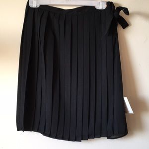 NWT Ballinger Gold Pleated Lined Wrap Skirt